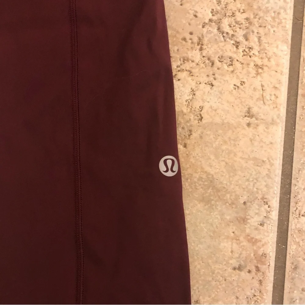 Lululemon High Rise Burgundy Leggings S